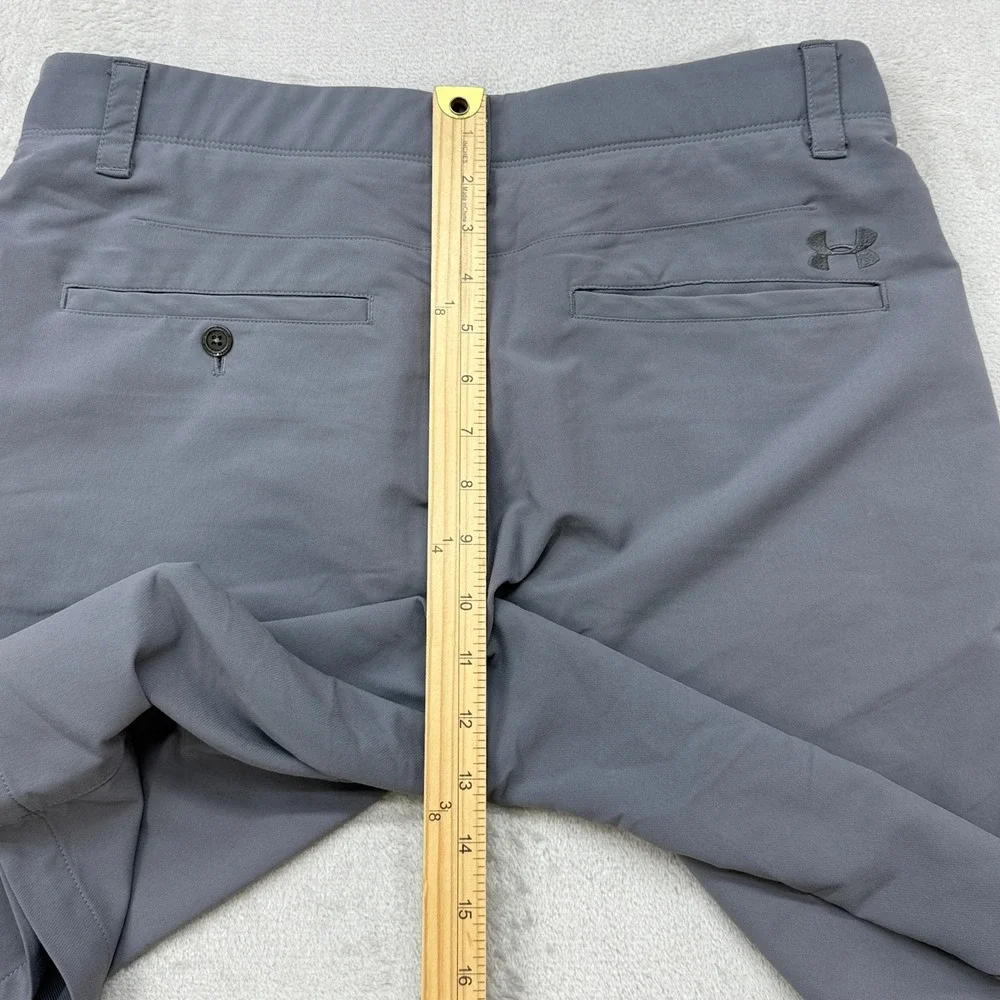 Under Armour Golf Shorts Mens 32 Grey Performance Loose Fit Flat Front Stretch